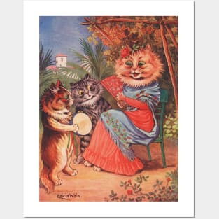 Kitty Cats in Concert by Louis Wain Posters and Art